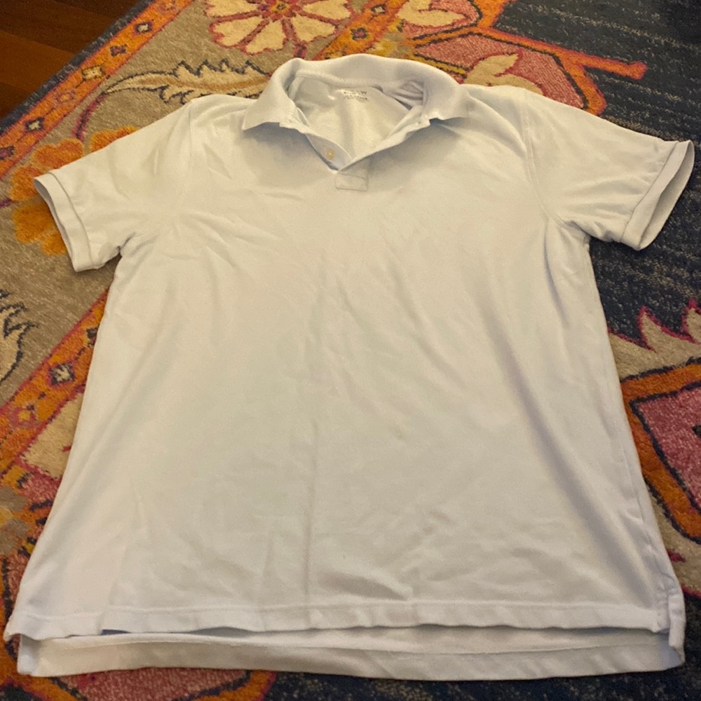 Mens light blue jcrew polo shirt